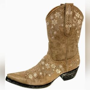 Old Gringo Tan Floral Heeled Boots